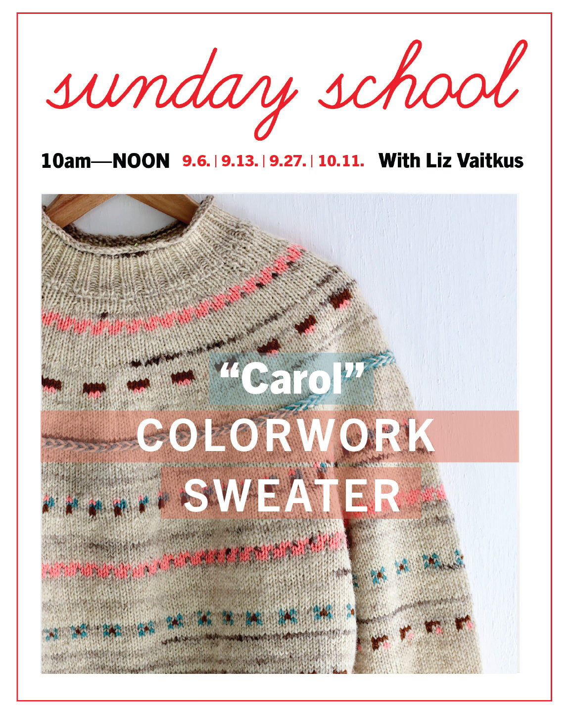 SUNDAY SCHOOL | "Carol" Sweater